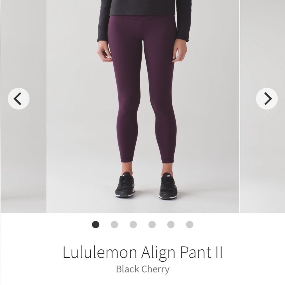 Lululemon Align Pant II
Black Cherry 25”